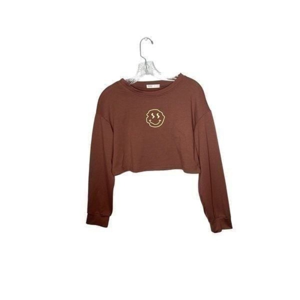 Romwe Smile Cropped Sweatshirt. Size Small.